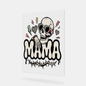 Grappige Halloween Mama Cool Skull Acryl Bord (Hoek)