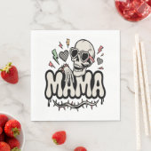 Grappige Halloween Mama Cool Skull Servet (Insitu)