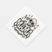 Grappige Halloween Mama Cool Skull Servet (Hoek)