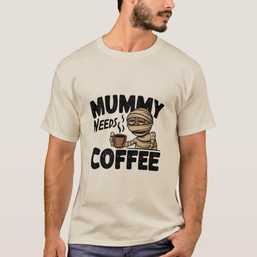 Grappige Halloween Mama Heeft Koffie Nodig T-shirt (Voorkant)