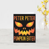 Grappige Halloween-matchingkostuum Peter Pumpkin E Kaart (Gele Bloem)