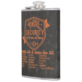 Grappige Halloween Monster Security Moed Heupfles (Links)