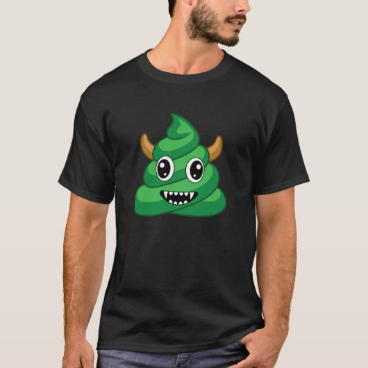 Grappige Halloween Monsterpoep T-shirt (Voorkant)