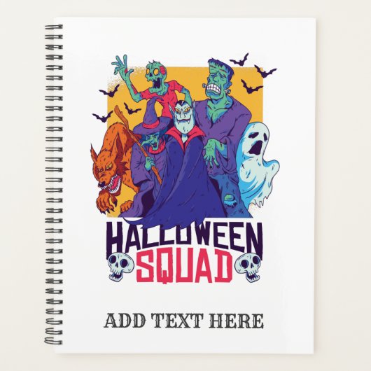 Grappige Halloween Monsters Squad Dracula Zombie Planner (Voorkant)