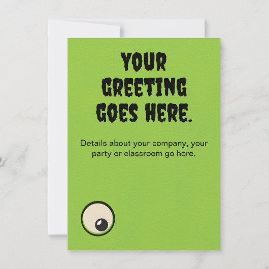 Grappige Halloween Mummy Kaart of Uitnodiging (Achterkant)