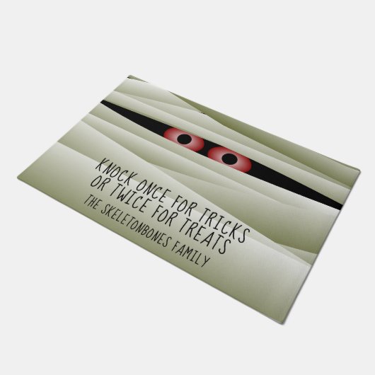 Grappige Halloween Mummy Monster Ogen Deurmat (Schuin)