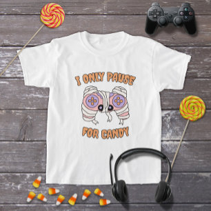 Grappige Halloween Mummy Video Game Controller T-shirt