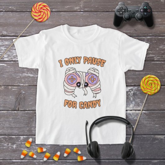 Grappige Halloween Mummy Video Game Controller T-shirt