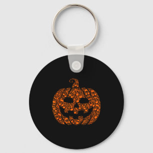 Grappige Halloween-muzieknoot Musicus Jack O Lante Sleutelhanger