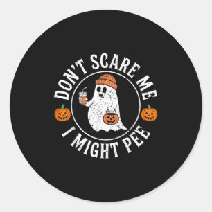 Grappige Halloween niet me Ik zou zwanger kunnen p Ronde Sticker