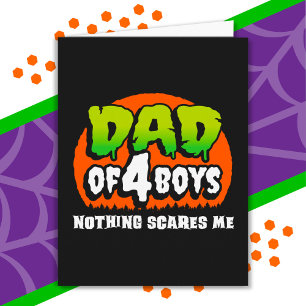 Grappige Halloween Niets Maakt Me Bang Papa van 4 Kaart