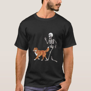 Grappige Halloween Nova Scotia Retriever en Skelet T-shirt