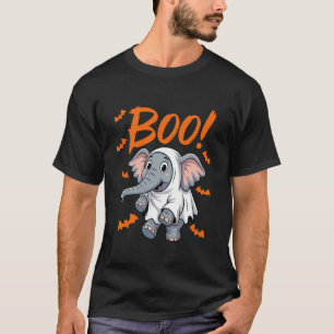 Grappige Halloween Olifant Boe Geest Kostuum Vleer T-shirt