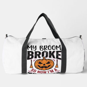 Grappige Halloween Onderwijzer Bezem Gebroken Vect Plunjezak