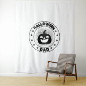 Grappige Halloween Pap Halloween Pumpkin Wandkleed (In situ)