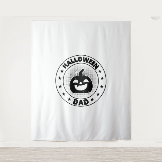 Grappige Halloween Pap Halloween Pumpkin Wandkleed (Voorkant)