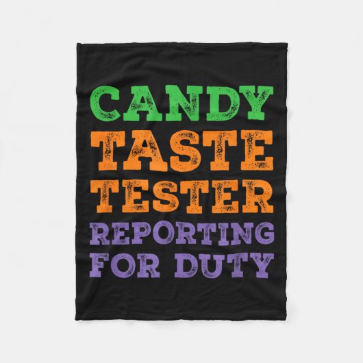 Grappige Halloween Papa Grapjas Candy Smaaktester Fleece Deken (Voorkant)