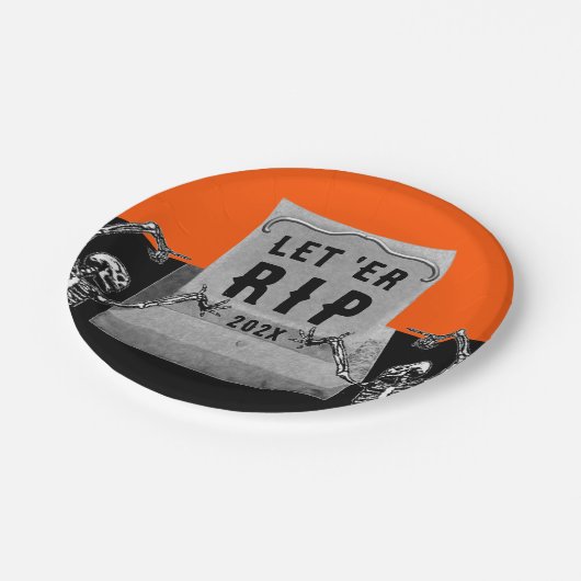 Grappige Halloween Party Papier Borden Papieren Bordje (Gekanteld)