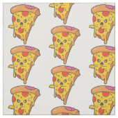 Grappige Halloween Pizza Monster Zombie Stof (Swatch)