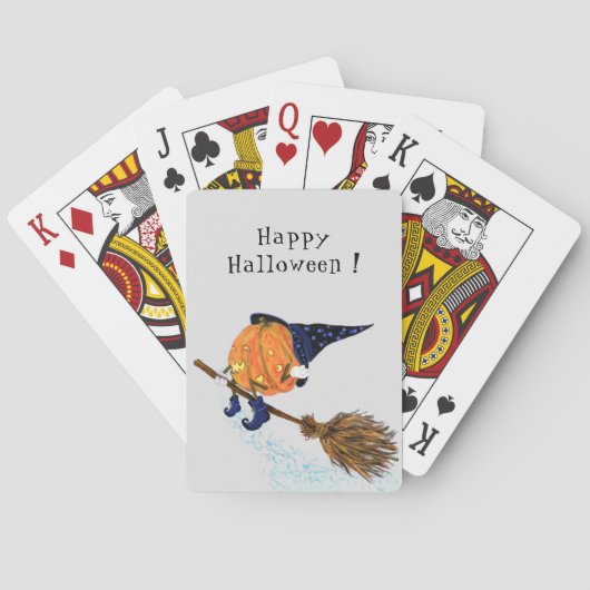 Grappige Halloween Poker Cards Heksenpompoen Vlieg Pokerkaarten (Achterkant)