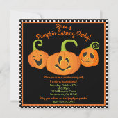 Grappige Halloween pompoen Carving Kostuum Party Kaart (Voorkant)