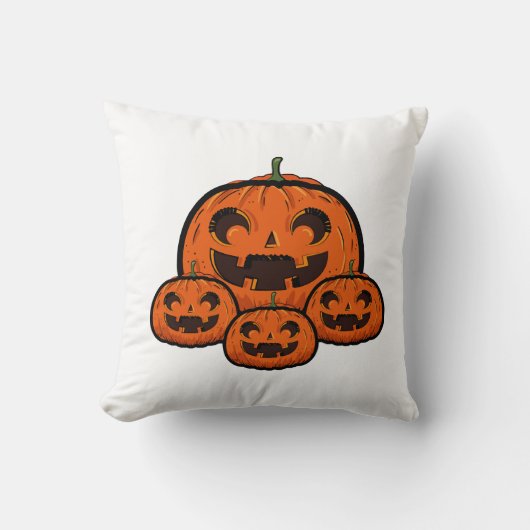 Grappige Halloween pompoen, enge Halloween Kussen (Voorkant)