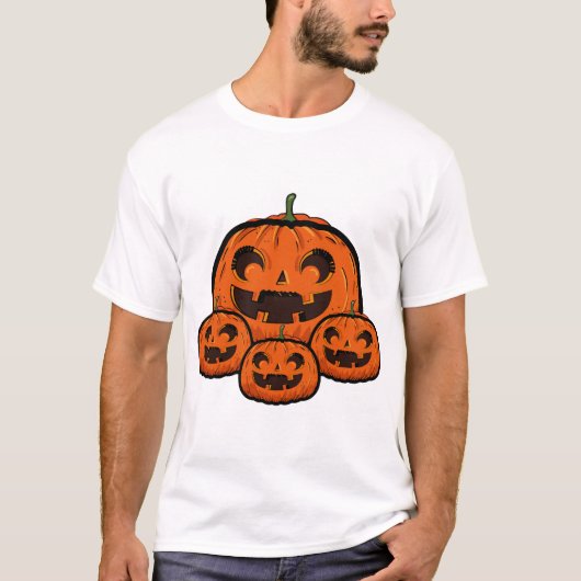Grappige Halloween pompoen, enge Halloween T-shirt (Voorkant)