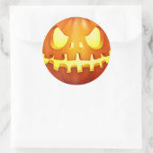Grappige Halloween pompoen gloeiende jack op lanta Ronde Sticker (Tas)