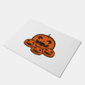Grappige Halloween pompoen, griezelige Halloween Deurmat (Schuin)