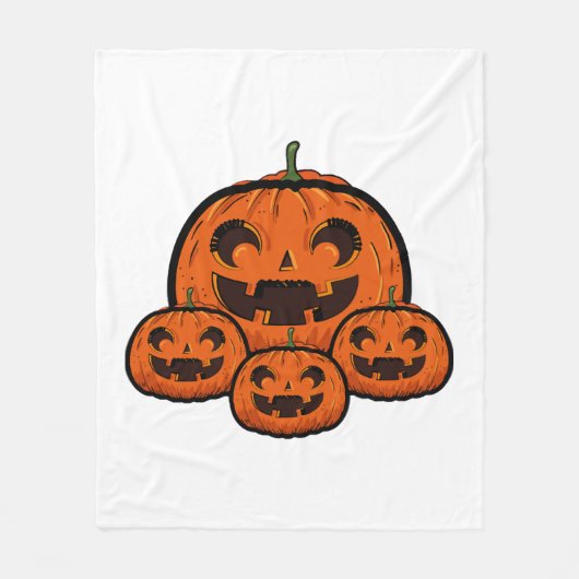 Grappige Halloween pompoen, griezelige Halloween Fleece Deken (Voorkant)