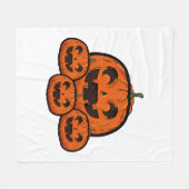 Grappige Halloween pompoen, griezelige Halloween Fleece Deken (Voorkant (Horizontaal))