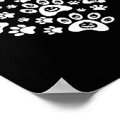 Grappige Halloween Pompoen Hondenpoten - Halloween Poster (Hoek)