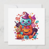 grappige halloween pompoen kaart (Achterkant)
