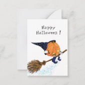 Grappige Halloween Pompoen Kaarten Notitiekaartje (Voorkant)