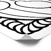 Grappige Halloween pompoen kleurplaat Poster (Hoek)