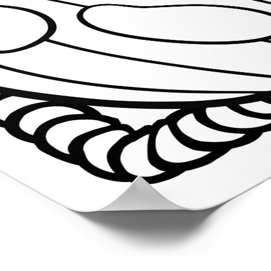 Grappige Halloween pompoen kleurplaat Poster (Hoek)