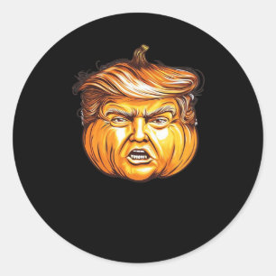 Grappige Halloween pompoen politieke parodie Donal Ronde Sticker