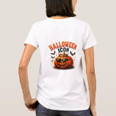 👑 Grappige Halloween Pompoen Spreuk 🎃 T-shirt (Achterkant)