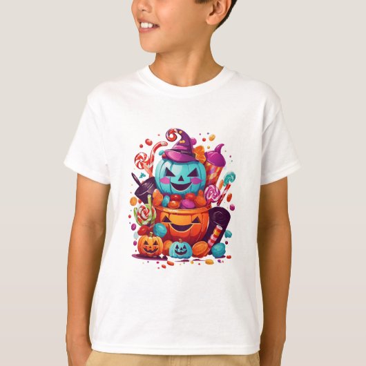 grappige halloween pompoen t-shirt (Voorkant)