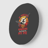 Grappige Halloween Pompoen Taart Ontwerp_1 Grote Klok (Hoek)
