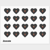 Grappige Halloween Pompoen Taart Ontwerp_1 Hart Sticker (Vel)