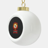 Grappige Halloween Pompoen Taart Ontwerp_1 Keramische Bal Ornament (Rechts)