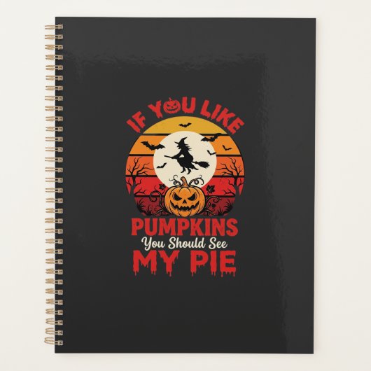 Grappige Halloween Pompoen Taart Ontwerp_1 Planner (Voorkant)