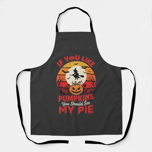 Grappige Halloween Pompoen Taart Ontwerp_1 Schort (Voorkant)
