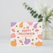 Grappige Halloween pompoenen en paddenstoelen Briefkaart (Staand voorkant)