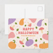 Grappige Halloween pompoenen en paddenstoelen Briefkaart (Voorkant / Achterkant)