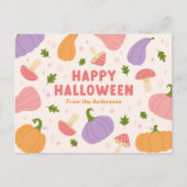 Grappige Halloween pompoenen en paddenstoelen Briefkaart (Voorkant)