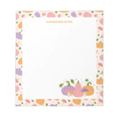 Grappige Halloween pompoenen en paddenstoelen Notitieblok (Voorkant)