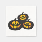 Grappige Halloween Pompoenen Servet (Voorkant)