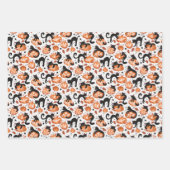 Grappige Halloween pompoenen Set van drie Inpakpapier Vel (Voorkant 2)